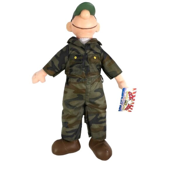 BEETLE BAILEY stuffed 15" doll Still Lazy After These Years TOY WORKS 2000 NEW - Picture 1 of 4